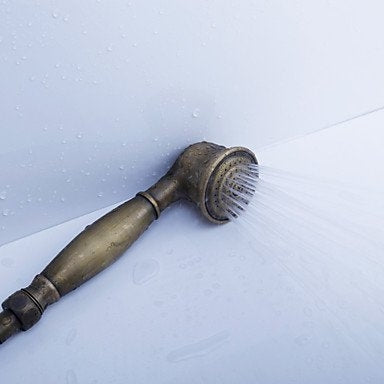 Juno Antique Bronze Bathtub Mixer Faucet Ceramic Handheld Shower