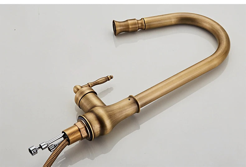 Juno Antique Brass Touch Control Kitchen Faucets Pull Out Kitchen Mixer Tap Crane Sensor Faucet Hot Cold Water