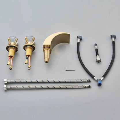 Juno Bathroom Faucet Multi Color Deck Mount Dual Handle