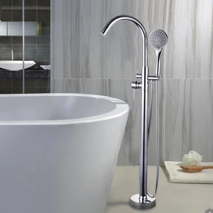 Juno freestanding chrome bathtub shower faucet