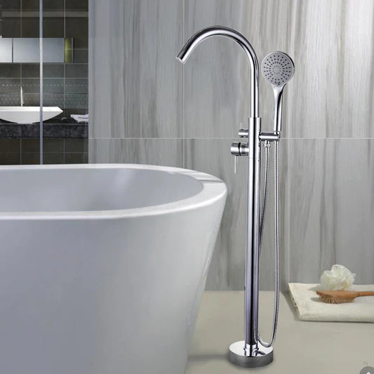 Juno freestanding chrome bathtub shower faucet