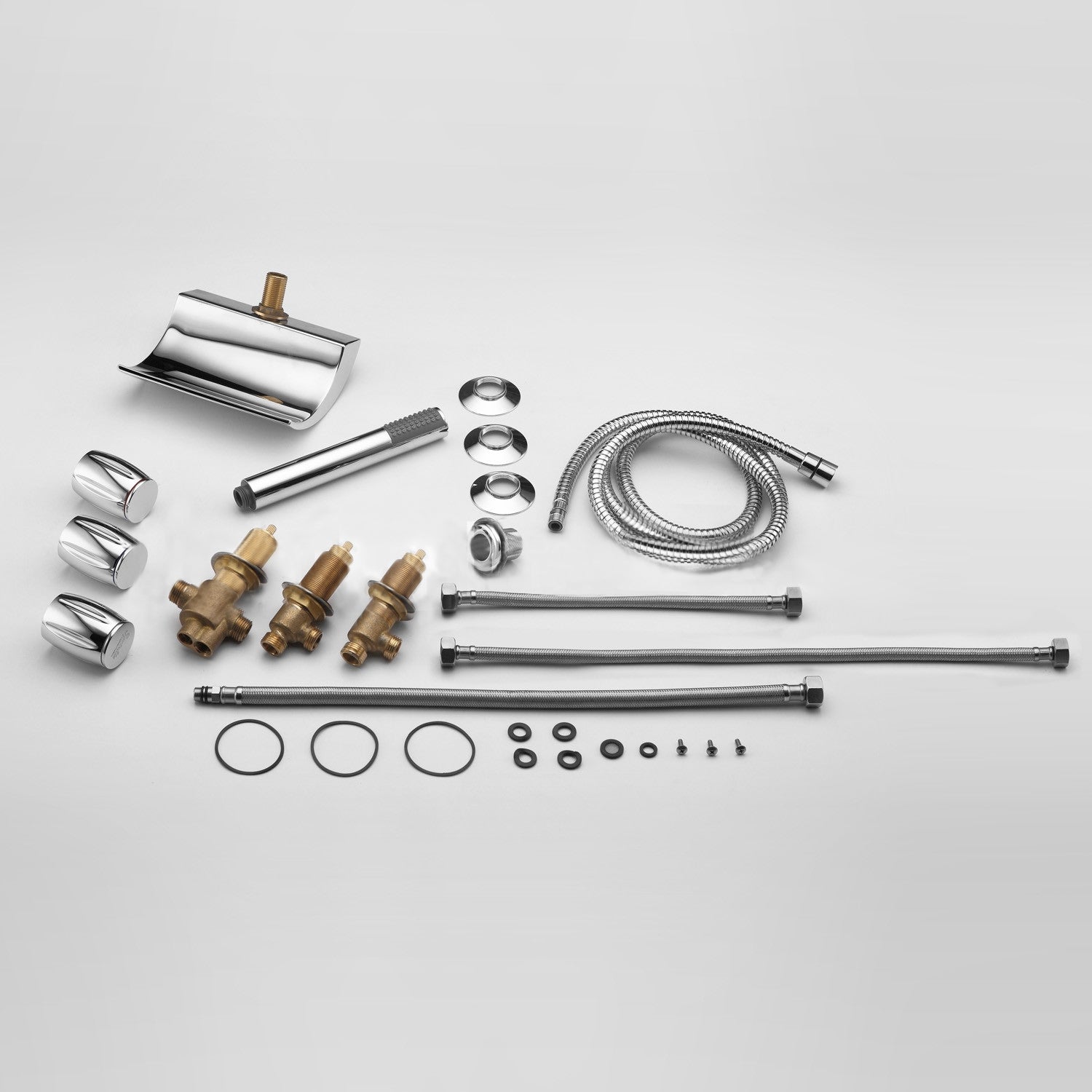 Juno Bathtub Waterfall Faucet with Hand Shower Faucet