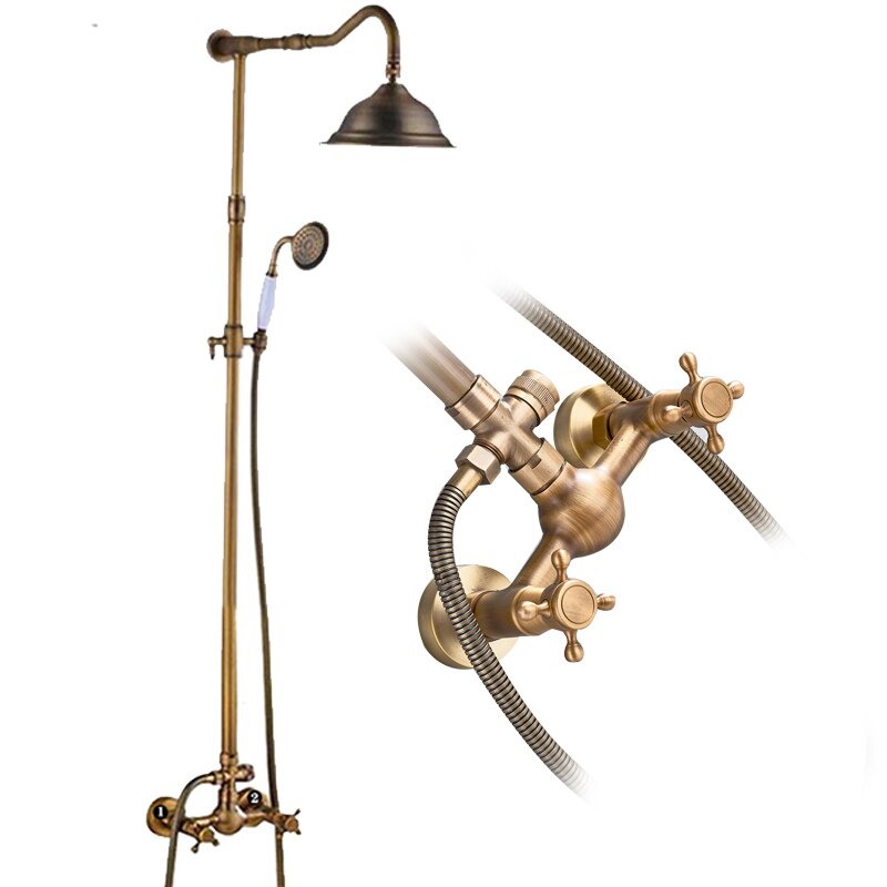 Solid brass handheld shower head