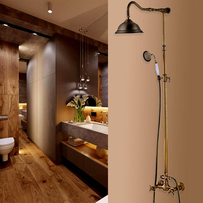 Solid brass handheld shower head