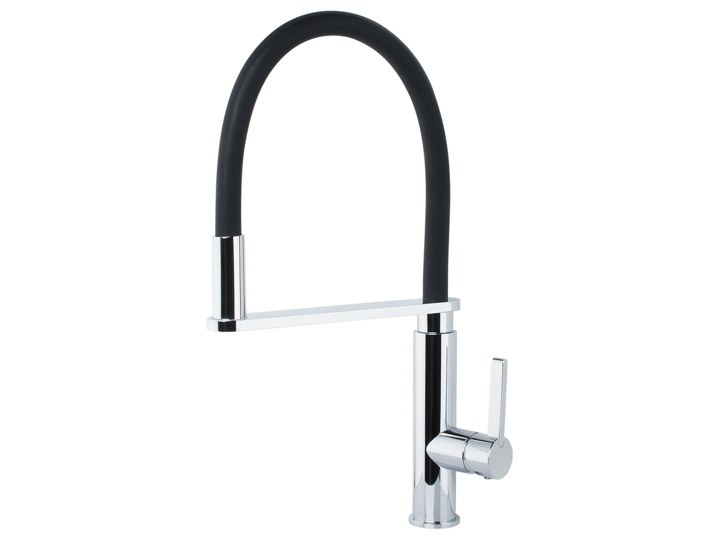 Juno Black Chrome Single Handle Pull Out Kitchen Faucet