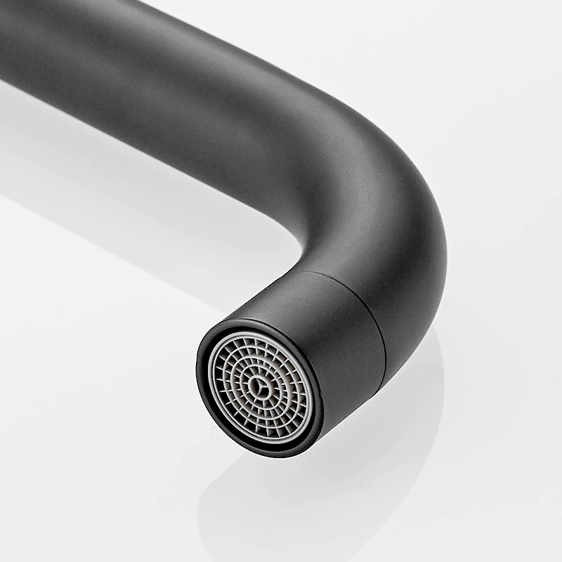 Juno Tall Black Single Handle Kitchen Faucet