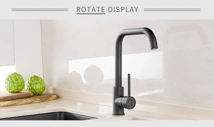 Juno Tall Black Single Handle Kitchen Faucet