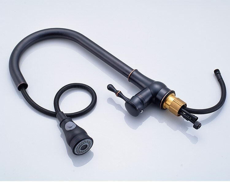 Juno Kitchen Faucet Single Handle With Faucet Coverage Plate Bronze, Brushed, Chrome