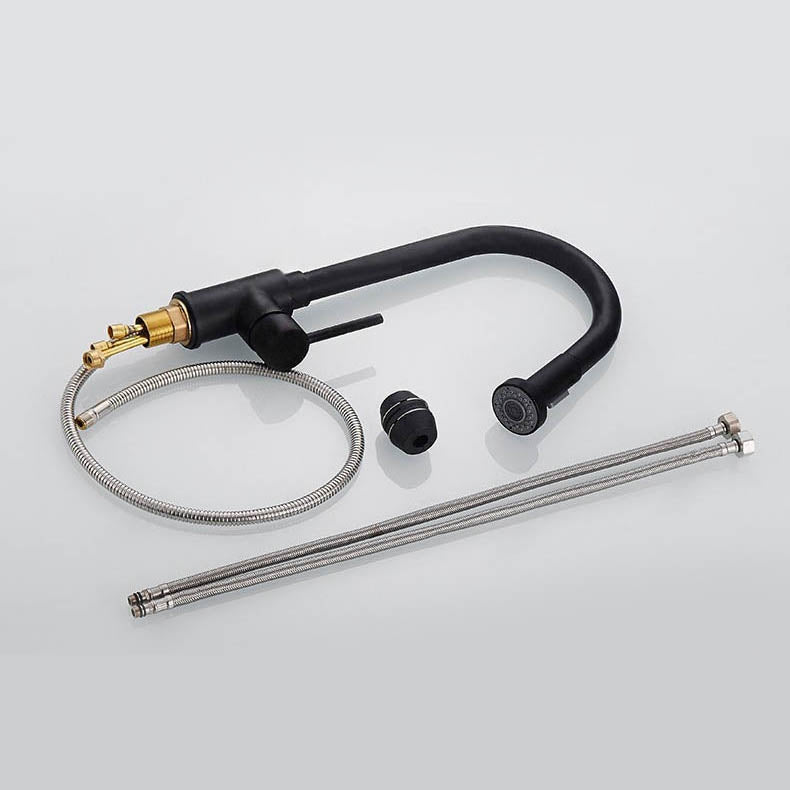 Juno Black Pull Out Shower Mixer Water Tap