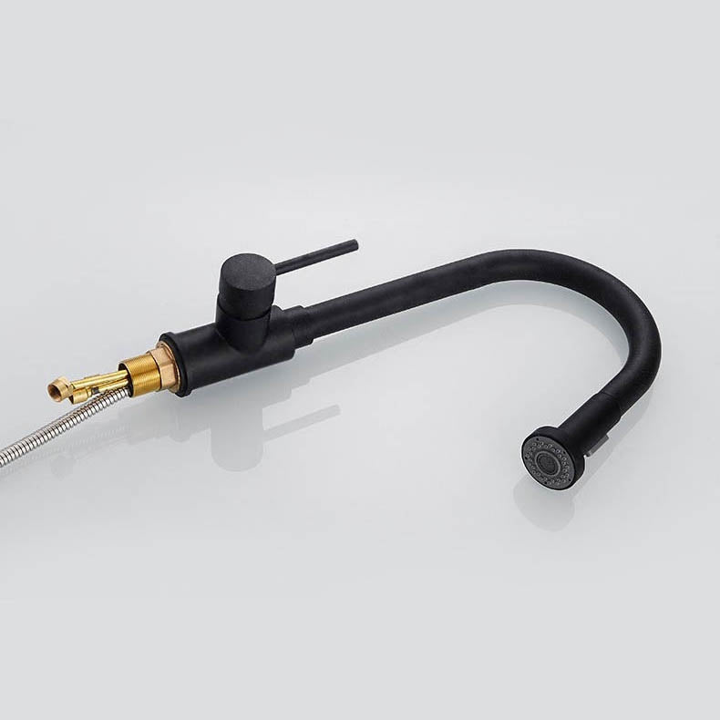 Juno Black Pull Out Shower Mixer Water Tap