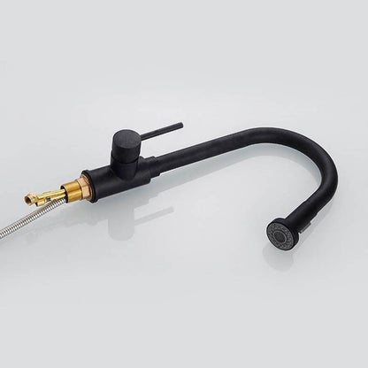 Juno Black Pull Out Shower Mixer Water Tap