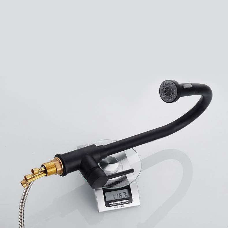 Juno Black Pull Out Shower Mixer Water Tap