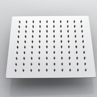 Juno Brass Square LED Shower Head with Brass Shower Faucet