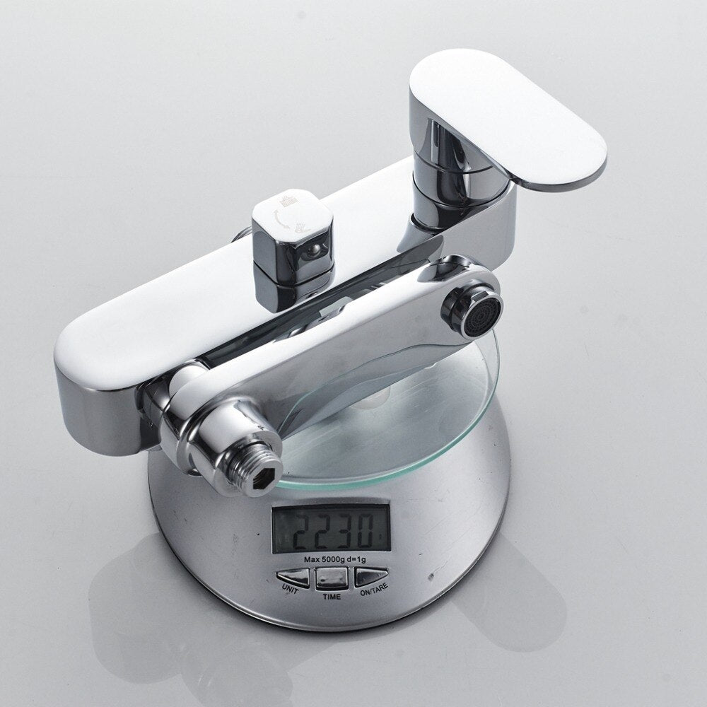 Juno Brass Square LED Shower Head with Brass Shower Faucet