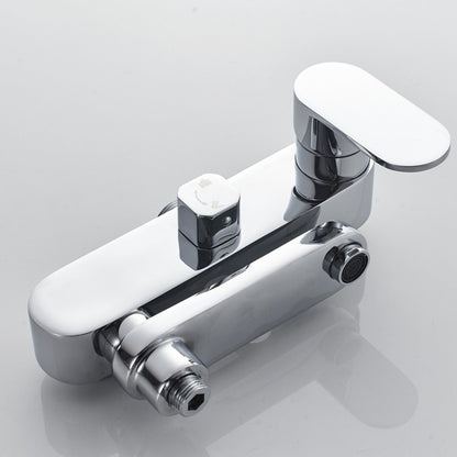 Juno Brass Square LED Shower Head with Brass Shower Faucet