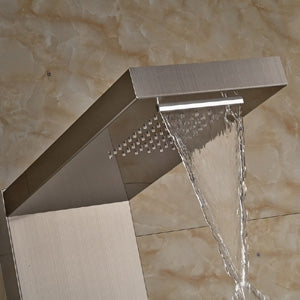 Juno Brushed Nickel Stainless Steel Contemporary Bath Shower Faucets