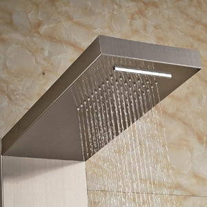 Juno Brushed Nickel Stainless Steel Contemporary Bath Shower Faucets