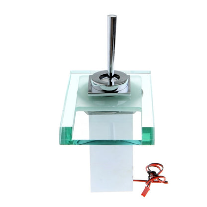 Juno Chrome Finish LED Waterfall Bathroom Sink Faucet