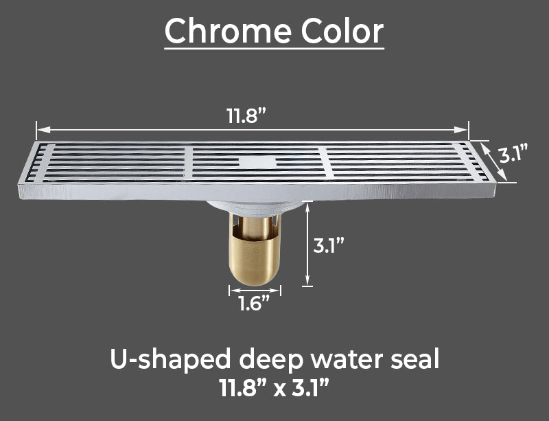 Juno Chrome Floor Mount Antique Style Bathroom Shower Drain System