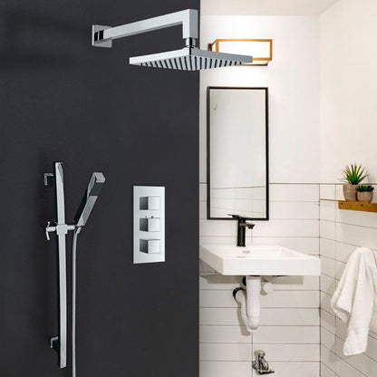 Juno Chrome Plated Wall Mount Shower Head Set