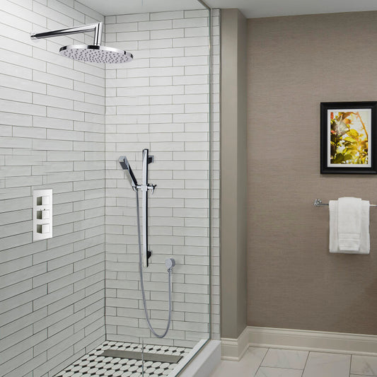 Juno Chrome Plated Wall Mount Shower Head Set