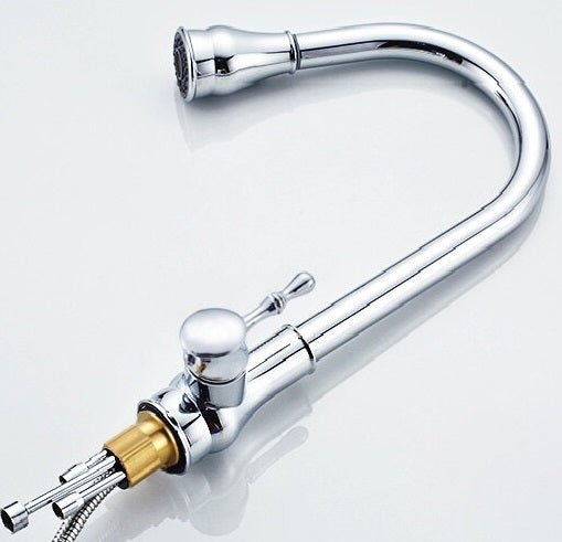 Juno Kitchen Faucet Single Handle With Faucet Coverage Plate Bronze, Brushed, Chrome