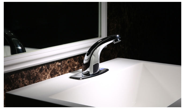 chrome sensor faucet for bathroom