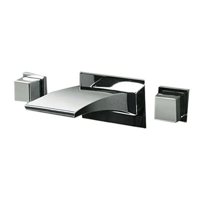 Juno Chrome Wall Mount BathTab Faucet Dual Handle
