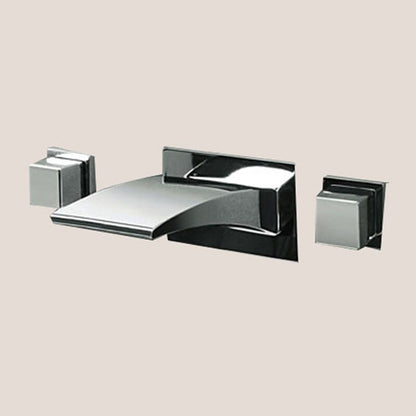 Juno Chrome Wall Mount BathTab Faucet Dual Handle
