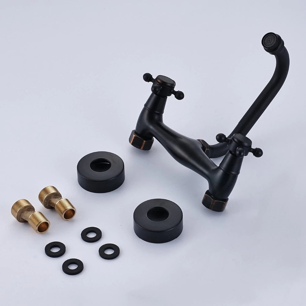 Juno classic brass wall mount kitchen faucet accessories