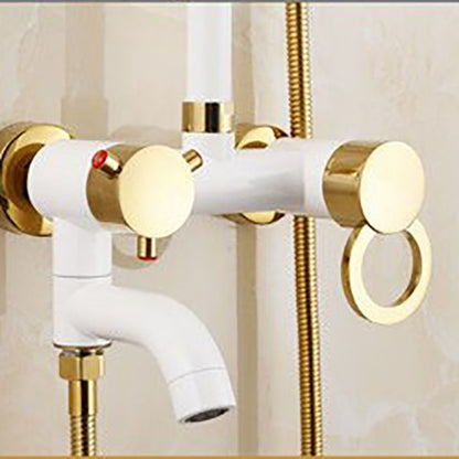 Juno Classic Look Wall Mounted Dual Handle Bathroom Shower with Hand-Held Shower