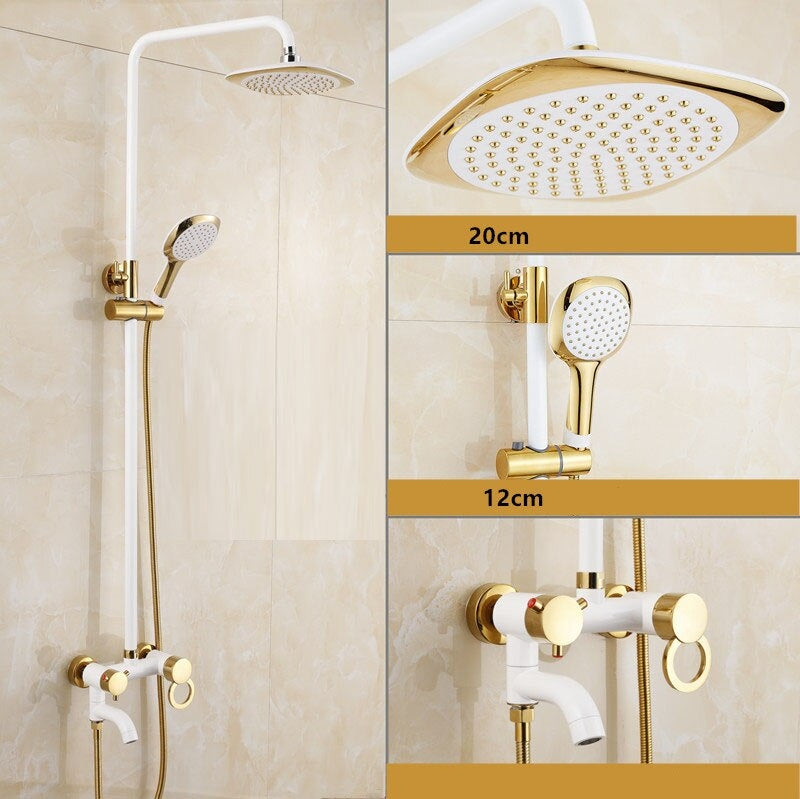 Juno Classic Look Wall Mounted Dual Handle Bathroom Shower with Hand-Held Shower