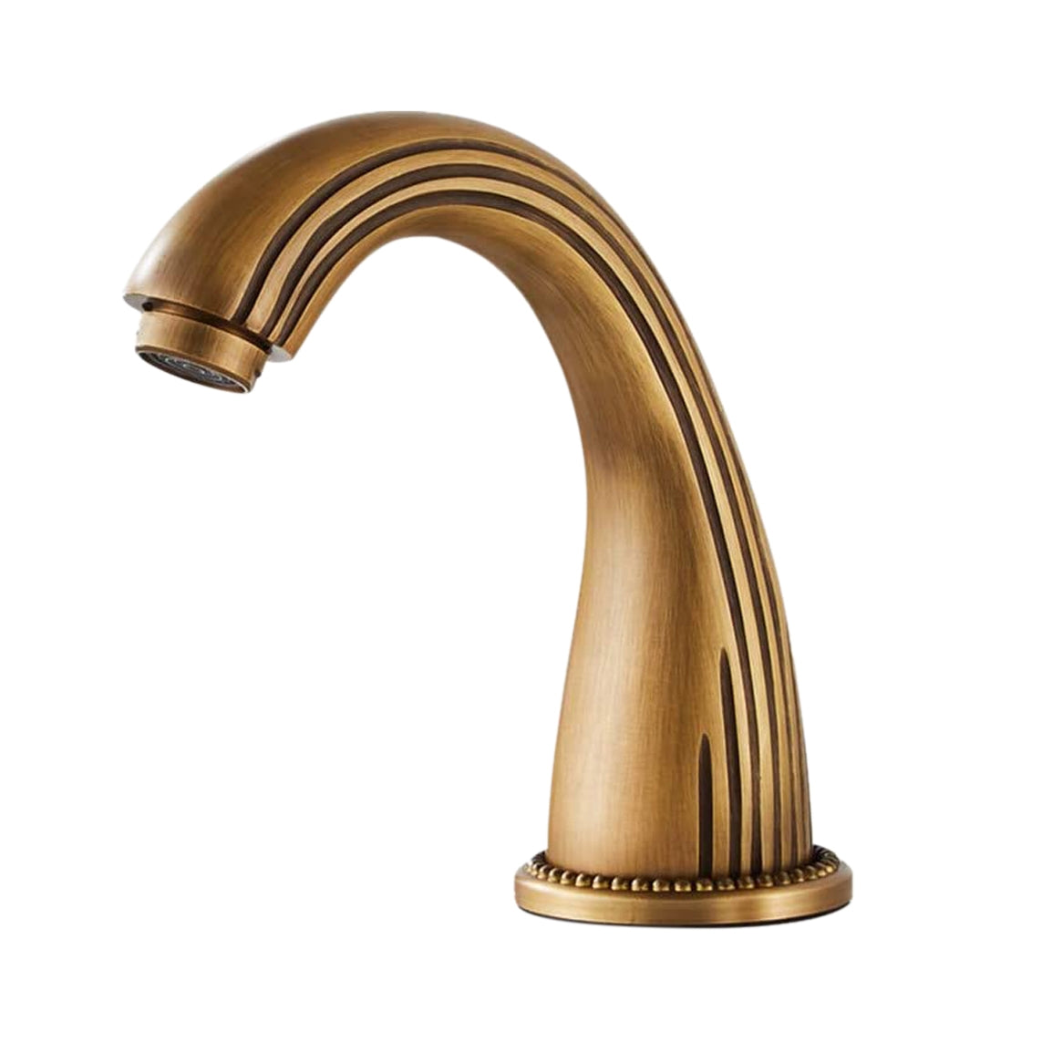 Juno Commercial Antique Brass Finish Deck Mounted Touchless Bathroom Faucet