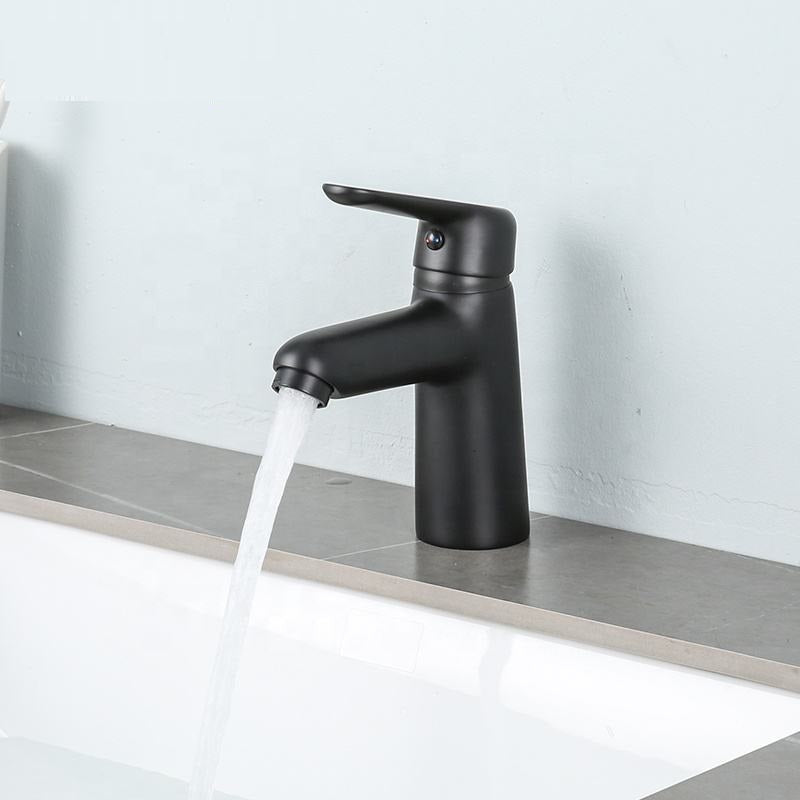 Juno Commercial Black Deck Mounted Single Handle Bathroom Faucet