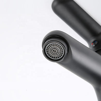 Juno Commercial Black Deck Mounted Single Handle Bathroom Faucet