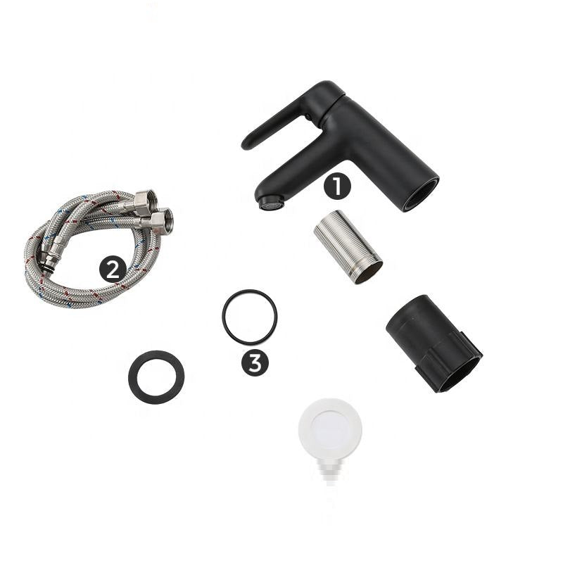 Juno Commercial Black Deck Mounted Single Handle Bathroom Faucet