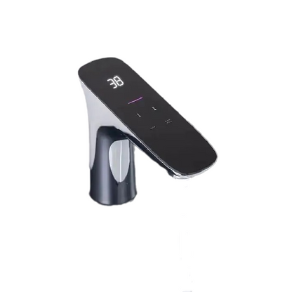 Juno Commercial Black Finish Deck Mounted Digital Display Touchless Bathroom Faucet