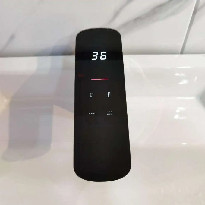 Juno Commercial Black Finish Deck Mounted Digital Display Touchless Bathroom Faucet