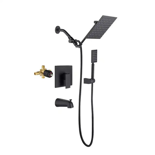 Juno Commercial Black Finish Wall Mounted Concealed Shower System