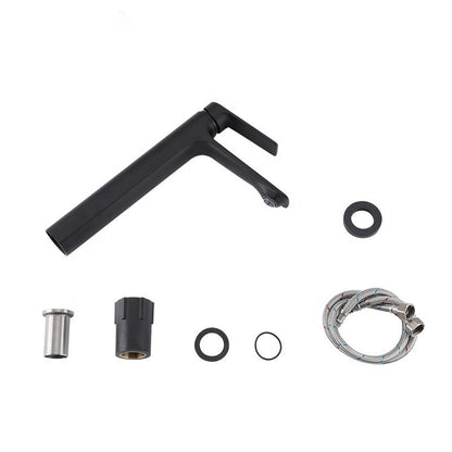 Juno Commercial Black Single Handle Hot and Cold Bathroom Basin Faucet