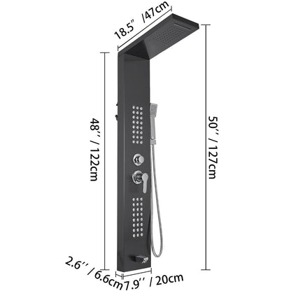 Juno Commercial Brushed Nickel Wall Mounted Bathroom Shower Panel