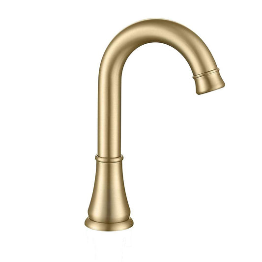 Juno Commercial Brushed Gold Finish Deck Mounted Motion Sensor Touchless Bathroom Faucet