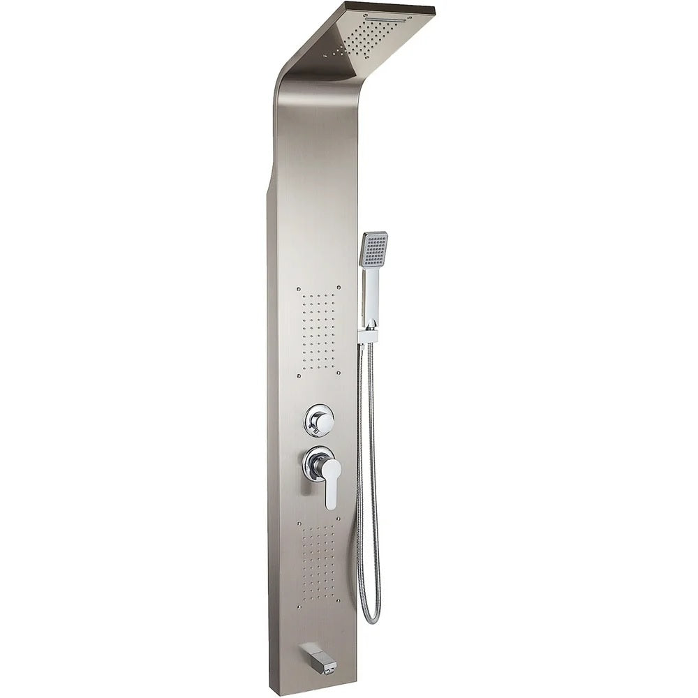Juno Commercial Brushed Nickel Deck Mounted Dual Handle Bathroom Shower Panel