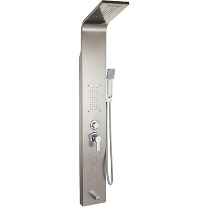 Juno Commercial Brushed Nickel Deck Mounted Dual Handle Bathroom Shower Panel