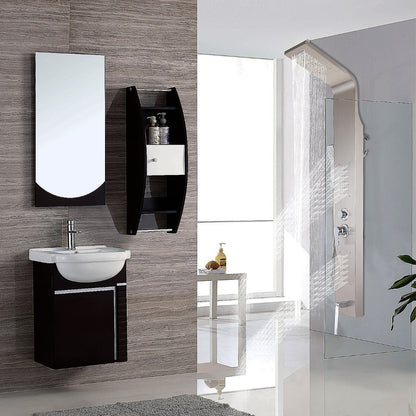 Juno Commercial Brushed Nickel Deck Mounted Dual Handle Bathroom Shower Panel