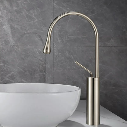 Juno Commercial Brushed Nickel Deck Mounted Single Handle Countertop Sink Faucet