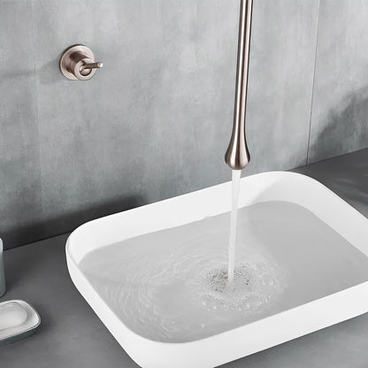 Juno Commercial Brushed Nickel Ceiling Mounted Single Hot and Cold Bathroom Faucet