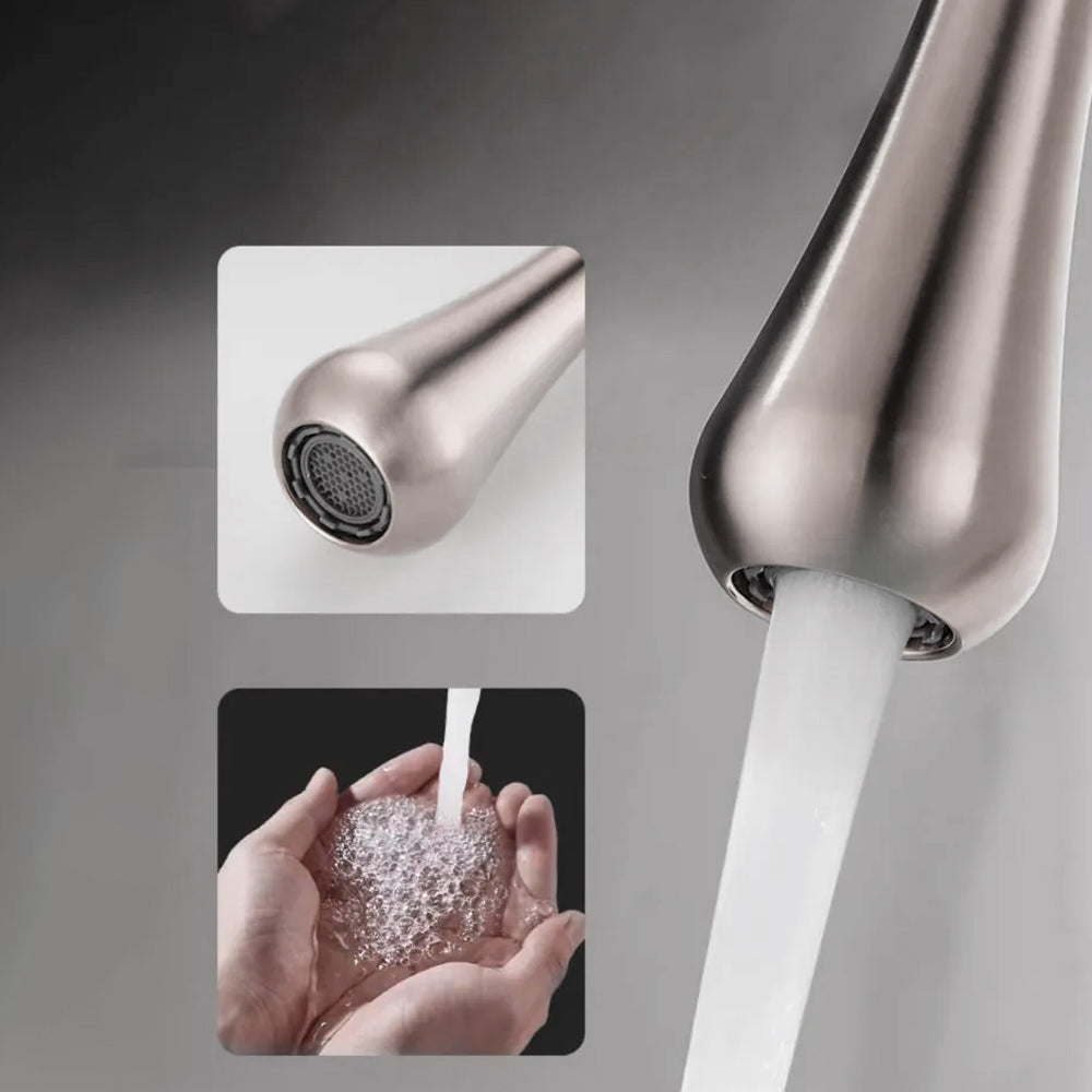 Juno Commercial Brushed Nickel Deck Mounted Single Handle Countertop Sink Faucet