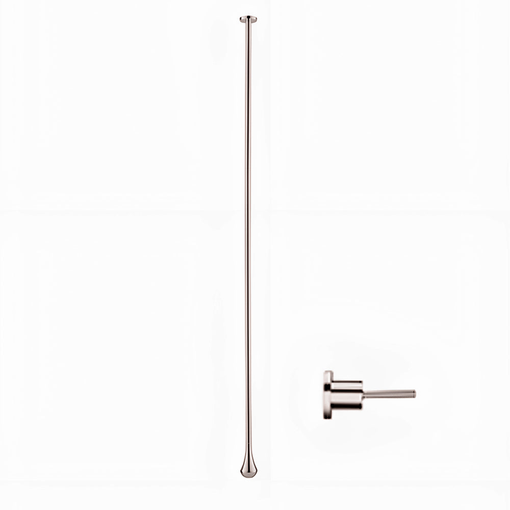 Juno Commercial Brushed Nickel Ceiling Mounted Single Hot and Cold Bathroom Faucet