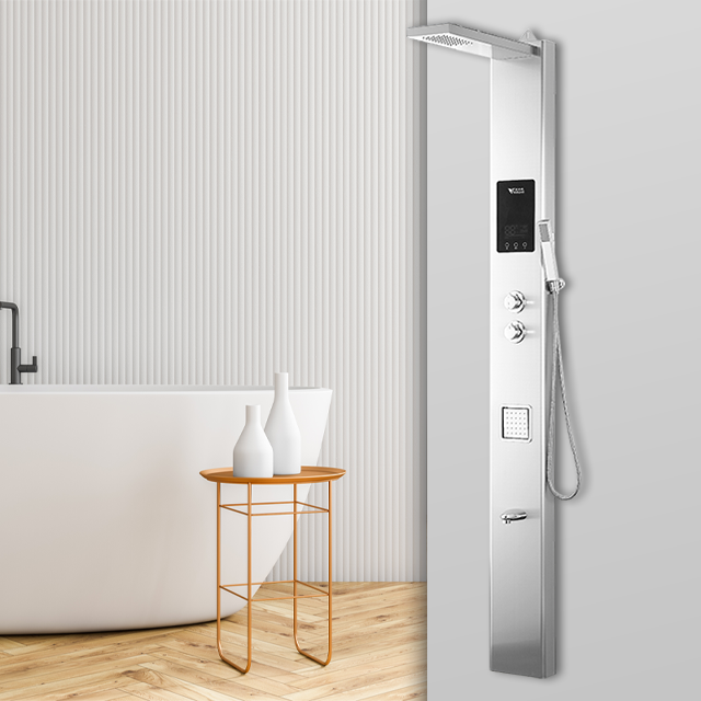 Juno Commercial Brushed Nickel Dual Handle Shower Panel